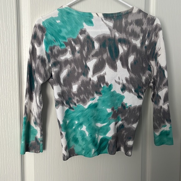 Grey/teal cardigan from INC, size small - Picture 2 of 7